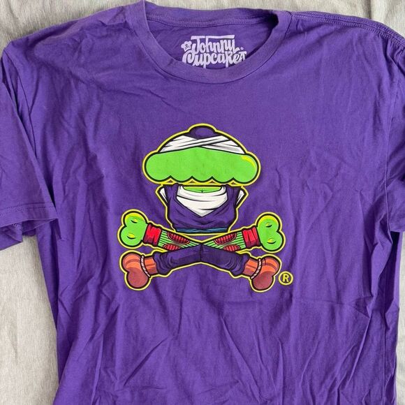 Johnny Cupcakes Purple Tee with Iconic Logo X-LARGE NWOT - Picture 1 of 5